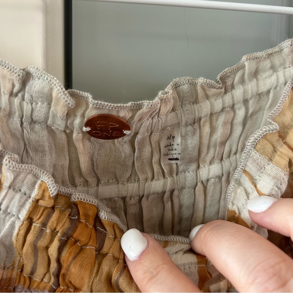 Free People Orange and White Maxi Skirt - Picture 5 of 5